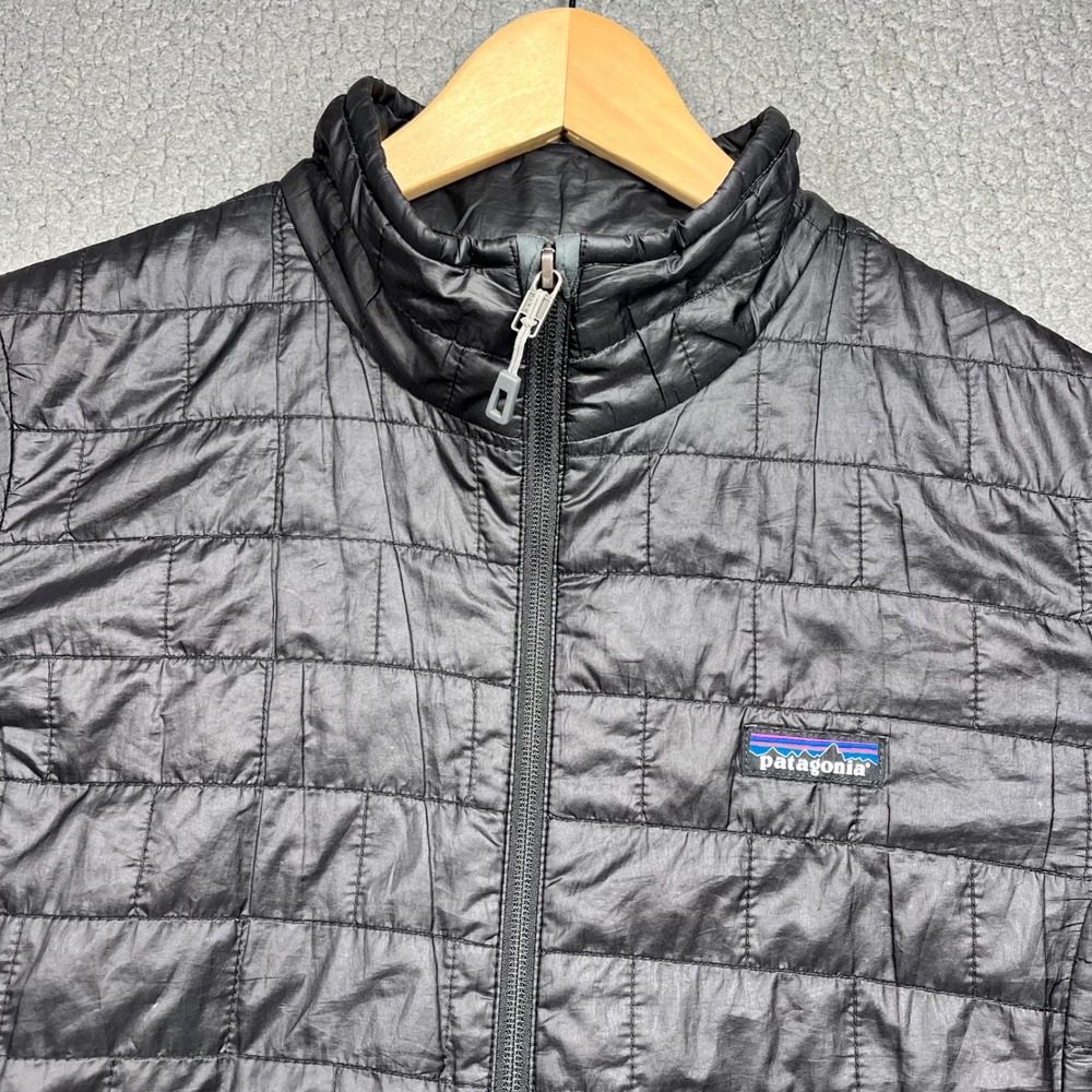 Patagonia Nano Puff Jacket Womens XL Black Quilted Insulated Full Zip Puffer - Picture 2 of 11